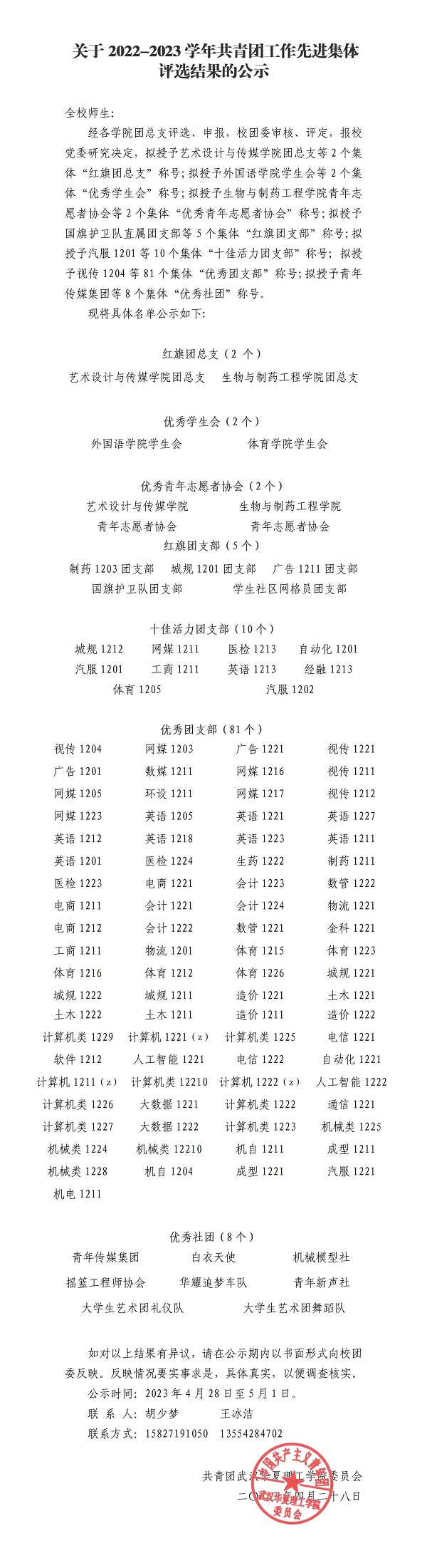 鍏充簬2022-2023瀛﹀勾鍏遍潚鍥㈠伐浣滃厛杩涢泦浣撹瘎閫夌粨鏋滅殑鍏